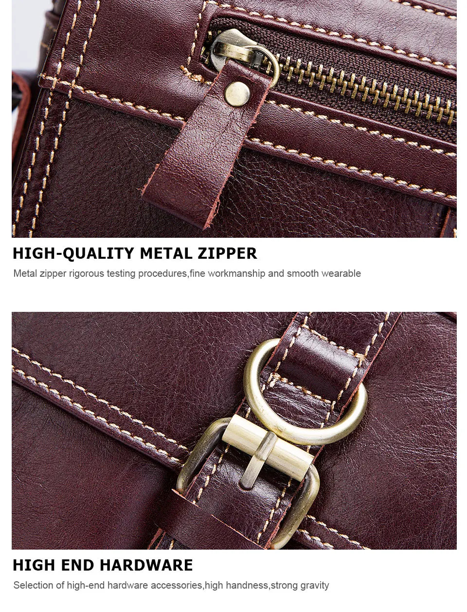 Men's Genuine Leather Crossbody Bag