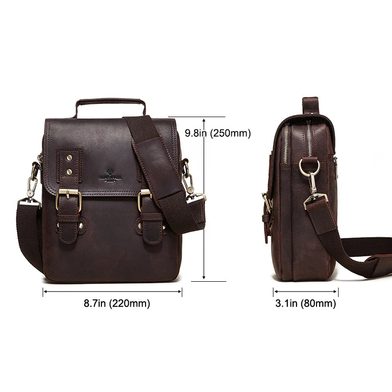 Men's Leather Messenger & Laptop Bag