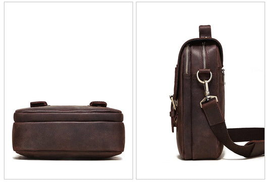 Men's Leather Messenger & Laptop Bag