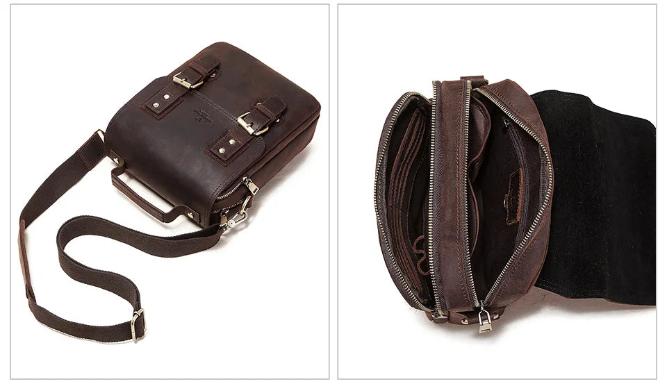 Men's Leather Messenger & Laptop Bag