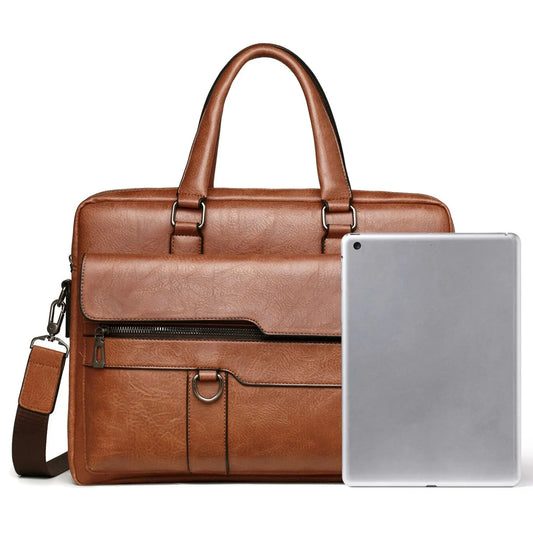 Men's  PU Leather Business Laptop Bag