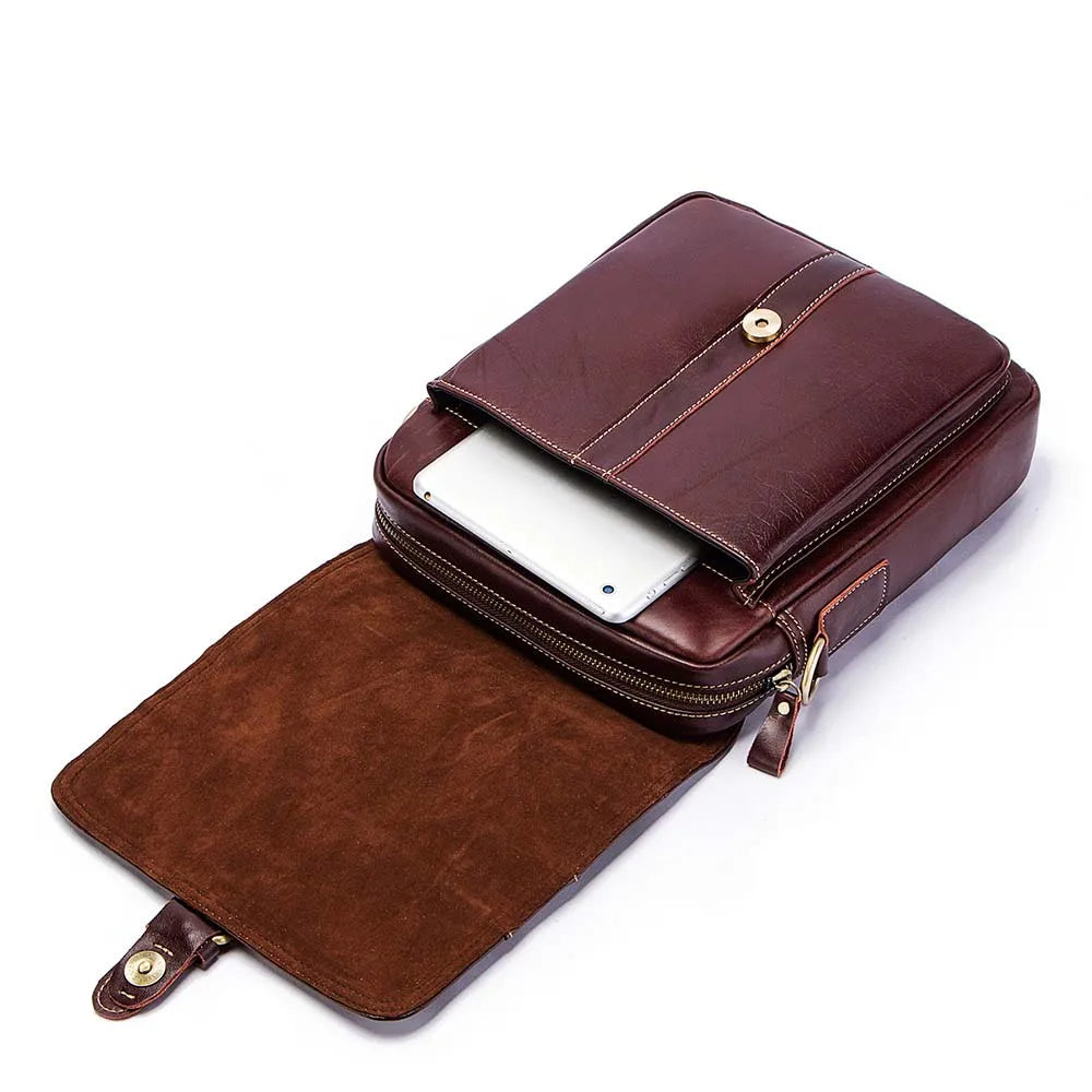Men's Genuine Leather Crossbody Bag