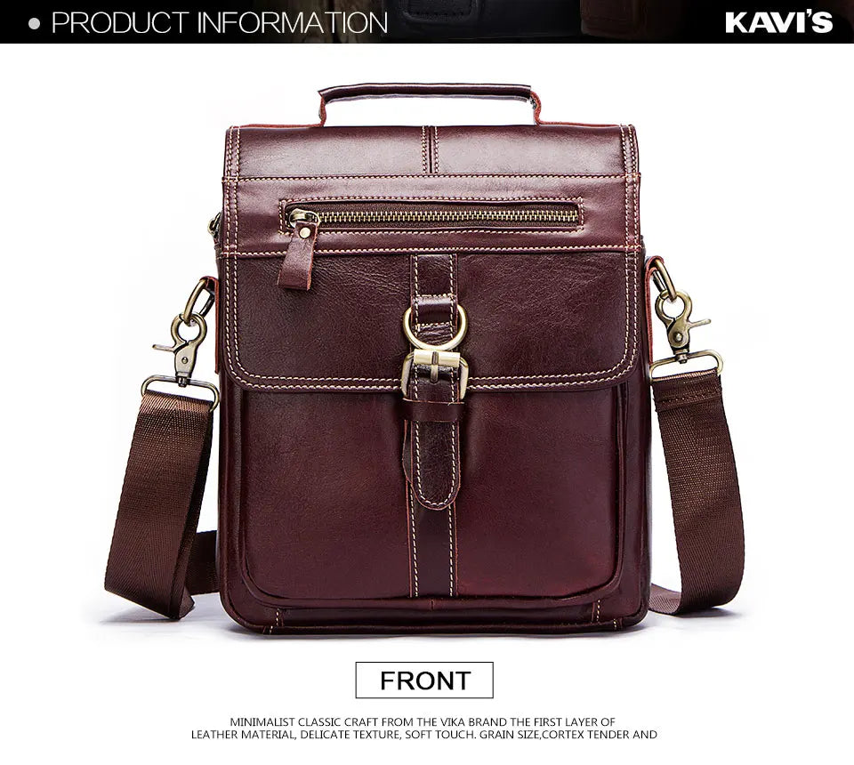 Men's Genuine Leather Crossbody Bag