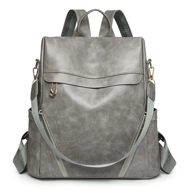 Leather Women's Backpack-Large Capacity & Stylish