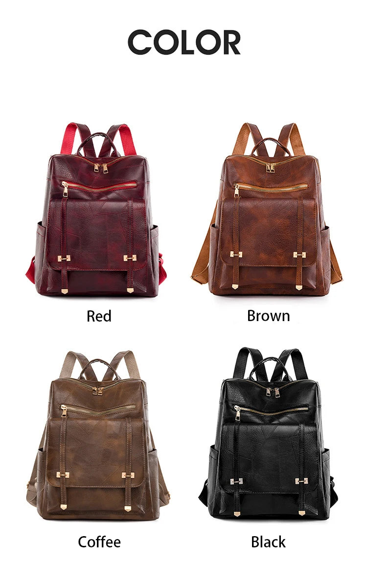 Vintage Leather Women's Backpack