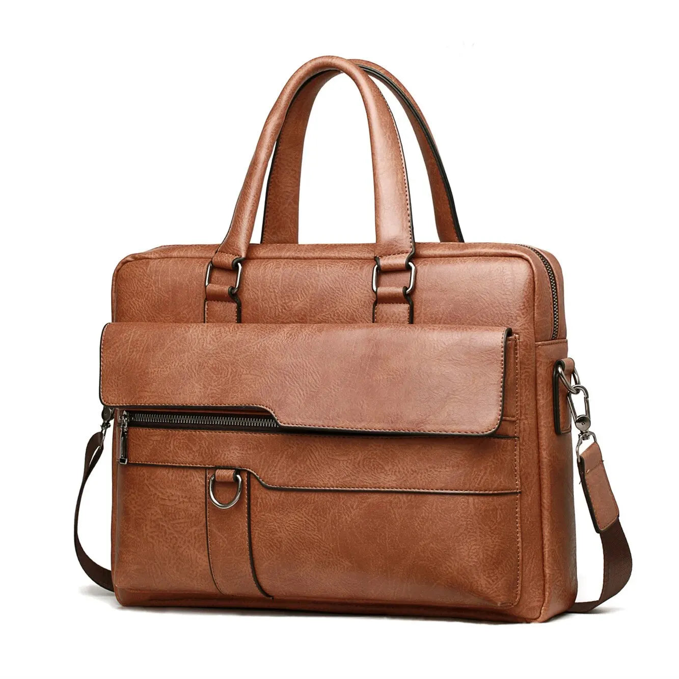 Men's PU Leather Business Laptop Bag