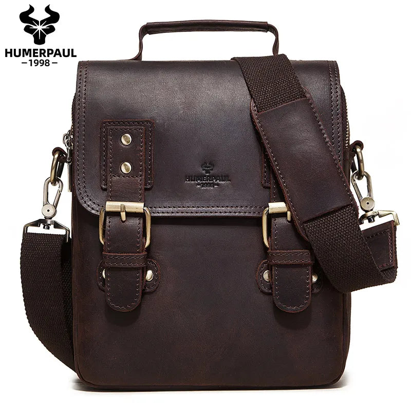 Men's Leather Messenger & Laptop Bag