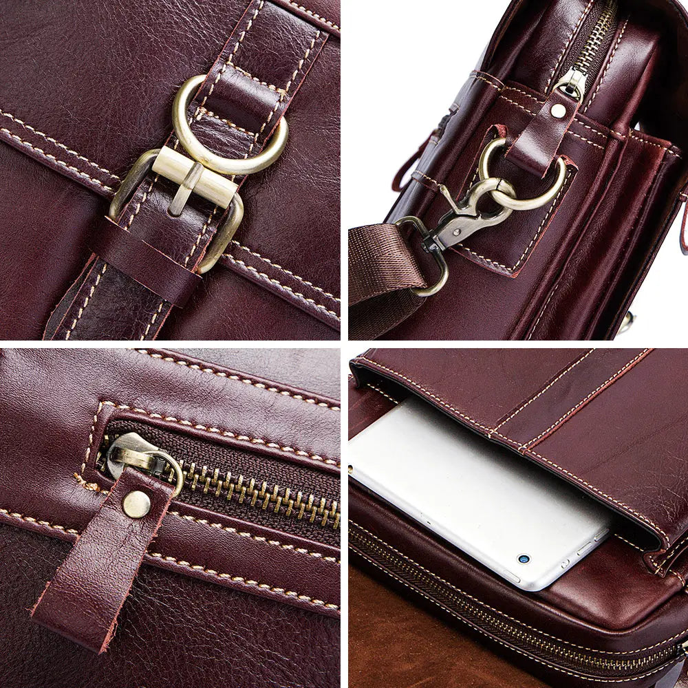 Men's Genuine Leather Crossbody Bag