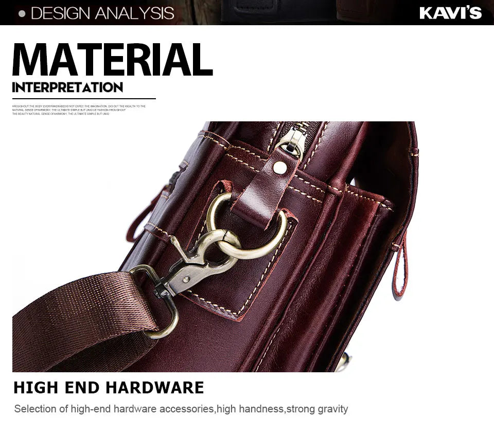 Men's Genuine Leather Crossbody Bag