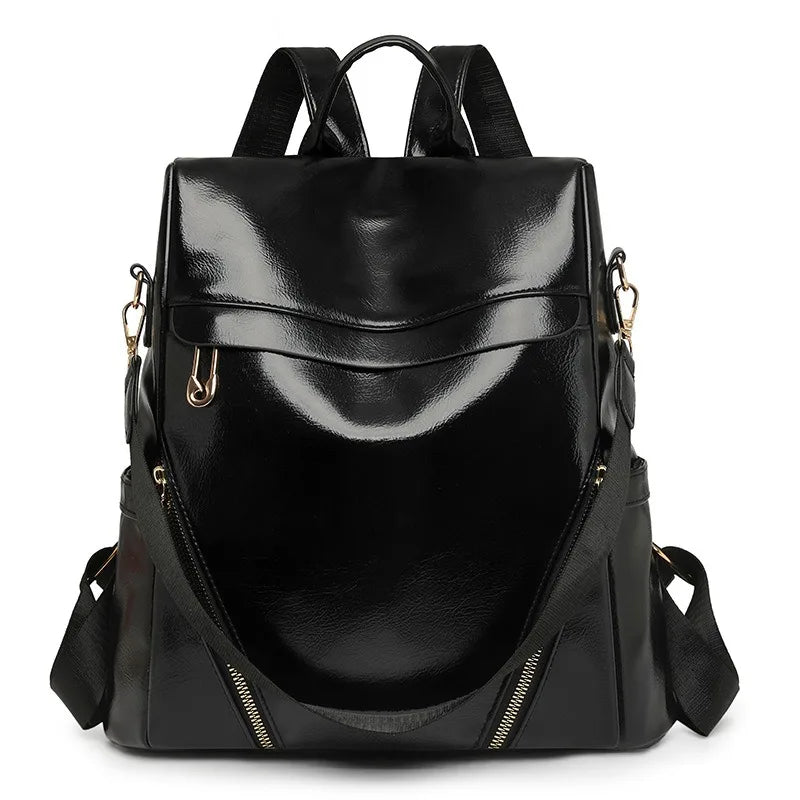 Leather Women's Backpack-Large Capacity & Stylish
