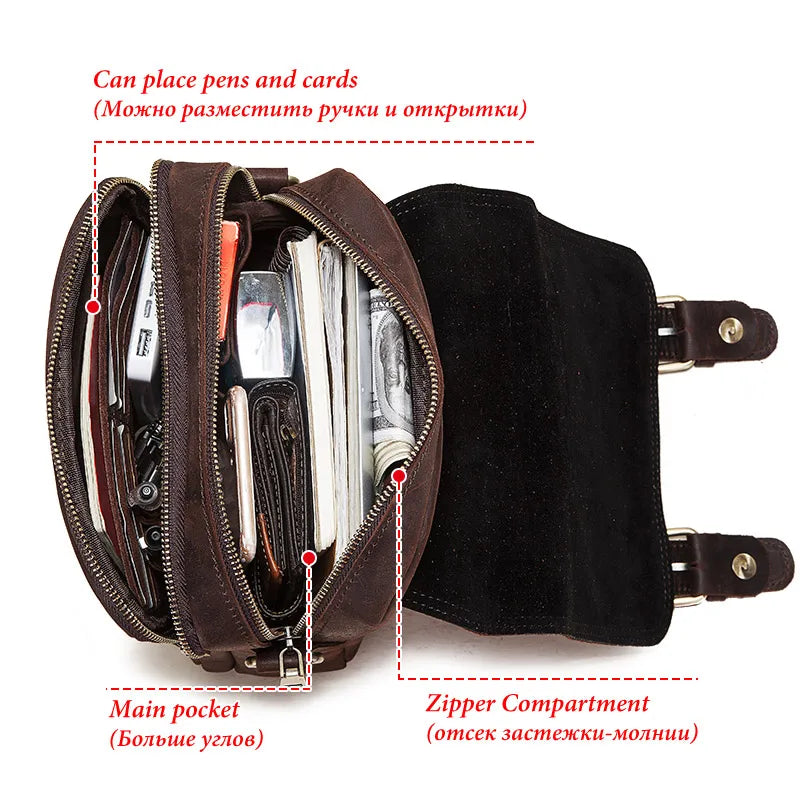 Men's Leather Messenger & Laptop Bag