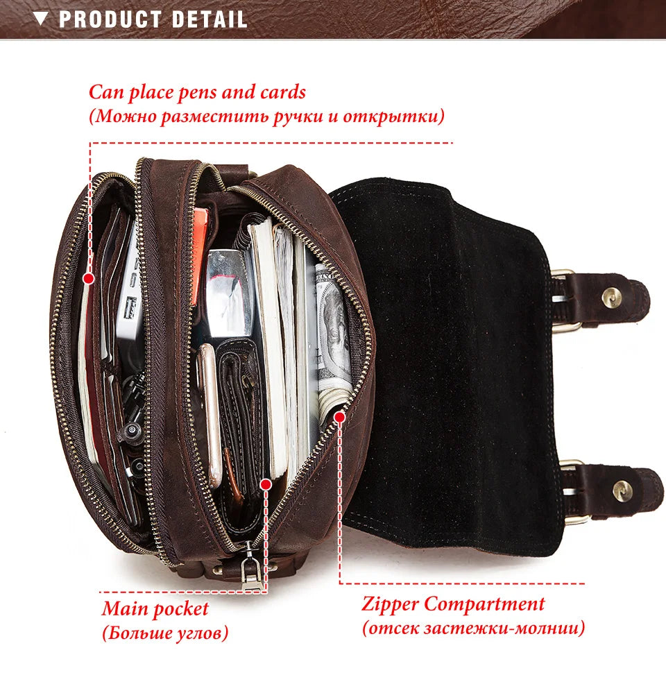Men's Leather Messenger & Laptop Bag