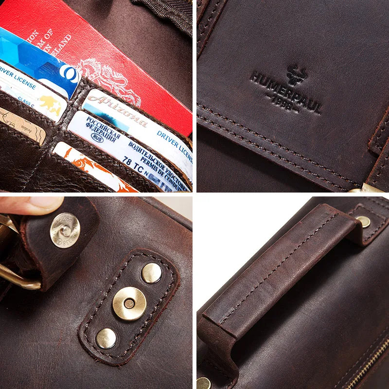 Men's Leather Messenger & Laptop Bag