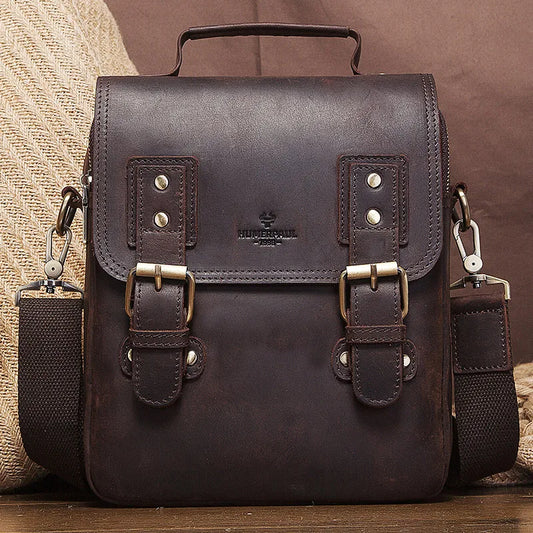 Men's Leather Messenger & Laptop Bag