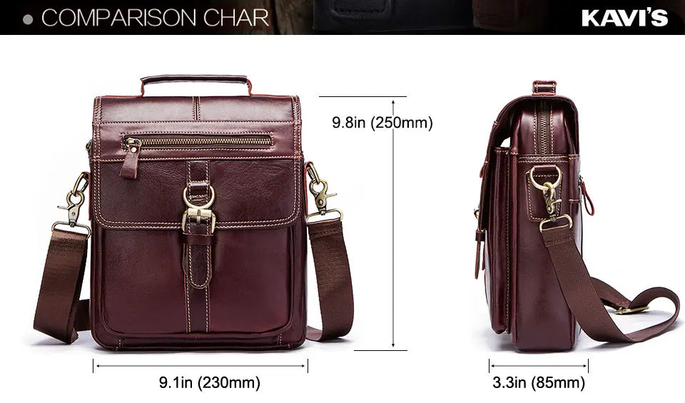 Men's Genuine Leather Crossbody Bag
