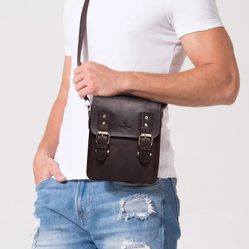 Men's Leather Messenger & Laptop Bag