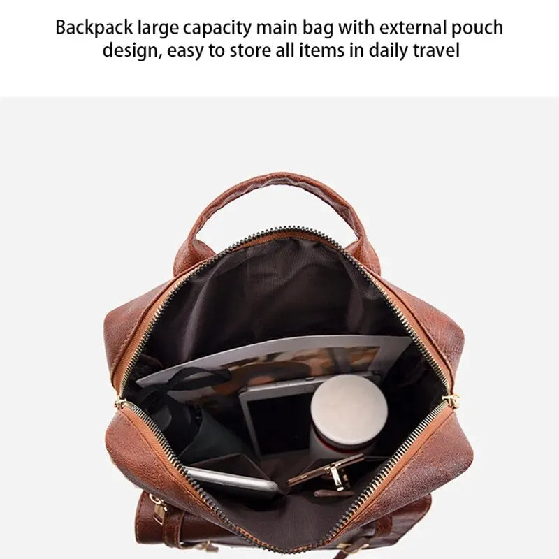 Vintage Leather Women's Backpack