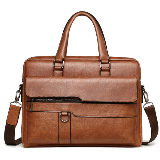 Men's  PU Leather Business Laptop Bag