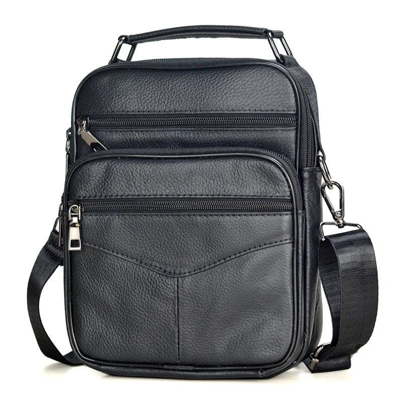 Natural Leather Crossbody Bag for Men