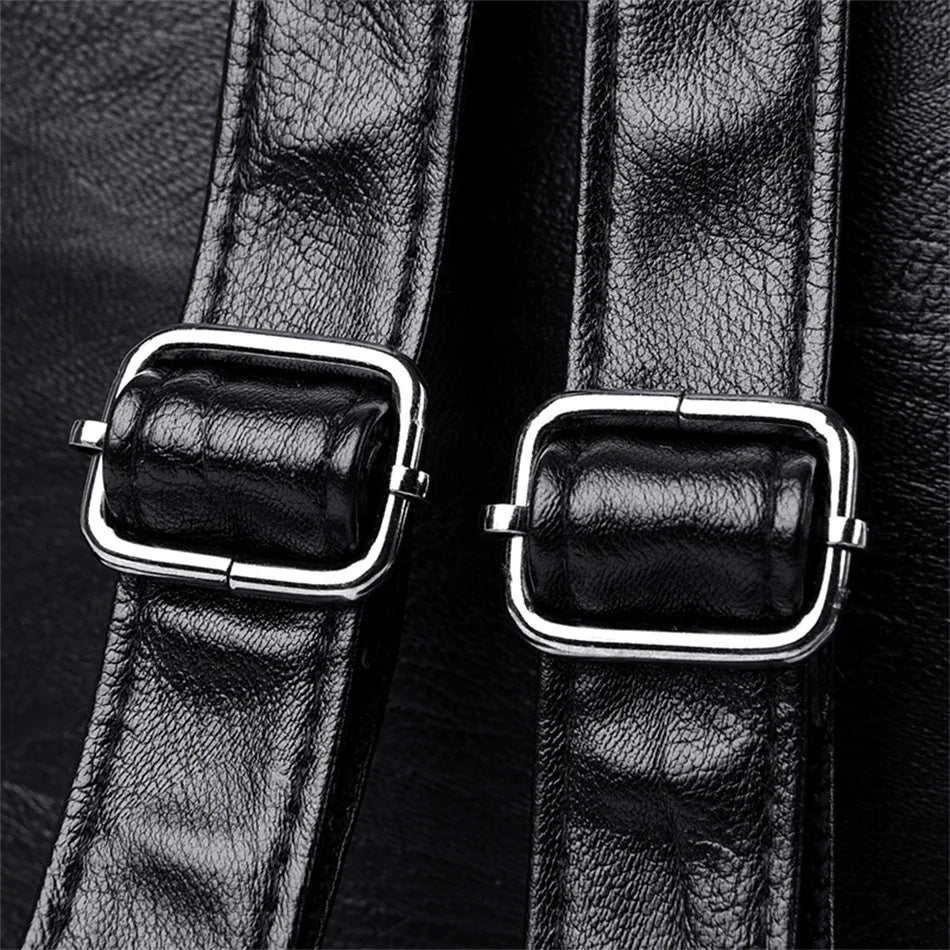 Women's Vintage PU Leather Backpack