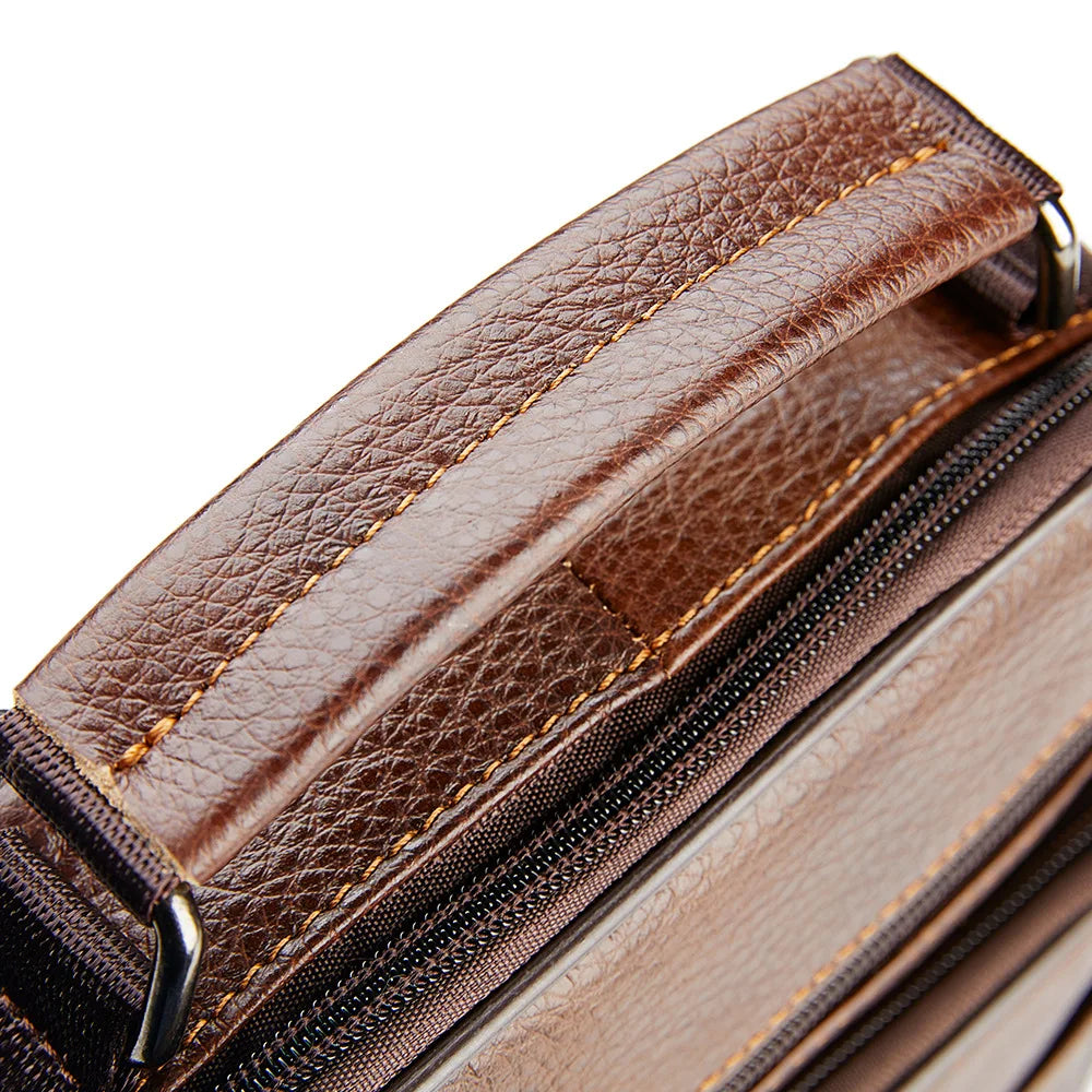 Natural Leather Crossbody Bag for Men