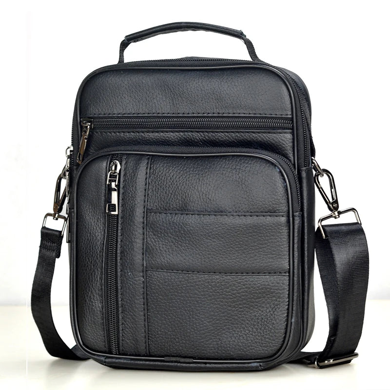 Natural Leather Crossbody Bag for Men