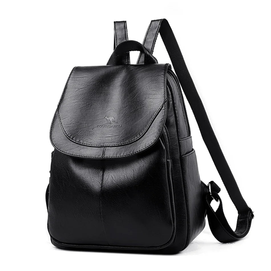 Women's Vintage PU Leather Backpack