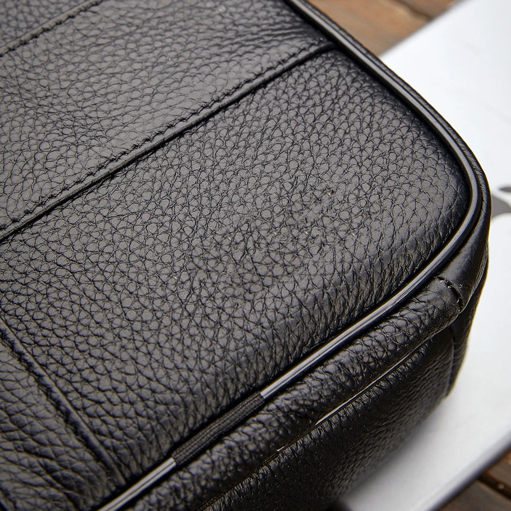Natural Leather Crossbody Bag for Men