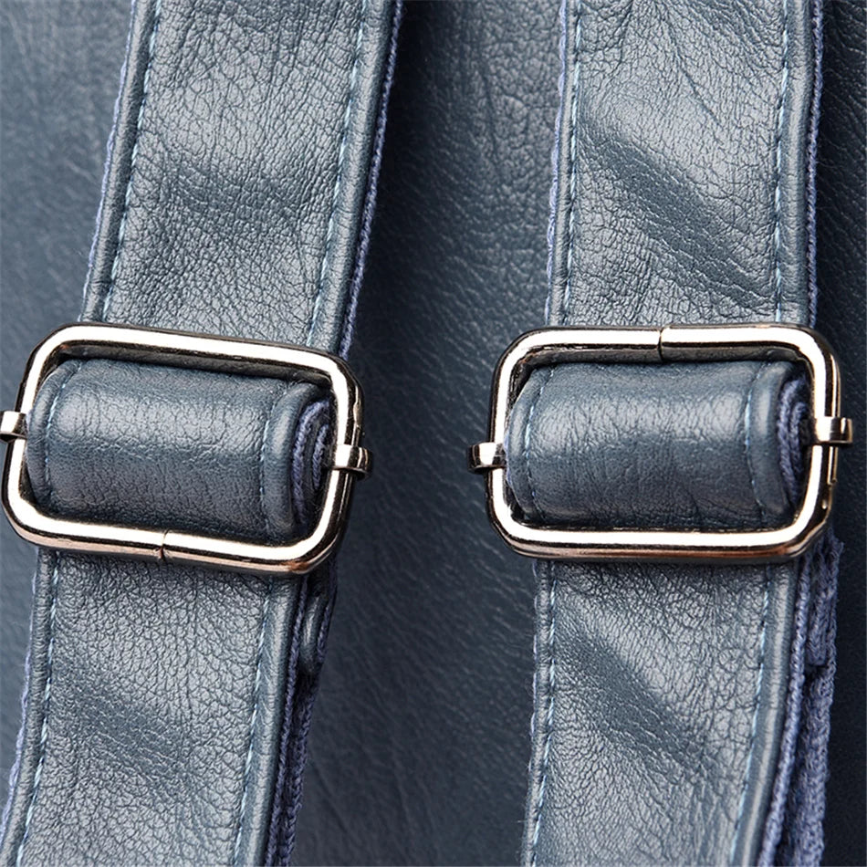 Women's Vintage PU Leather Backpack