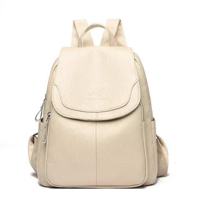 Women's Vintage PU Leather Backpack