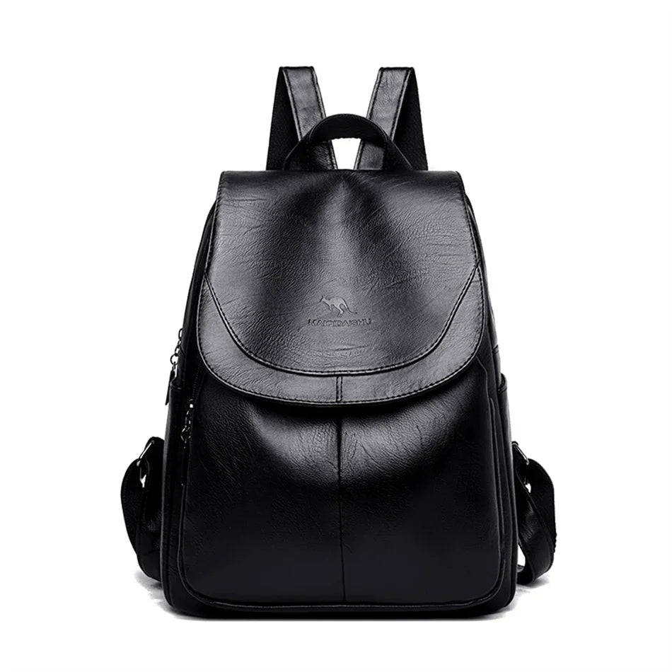 Women's Vintage PU Leather Backpack