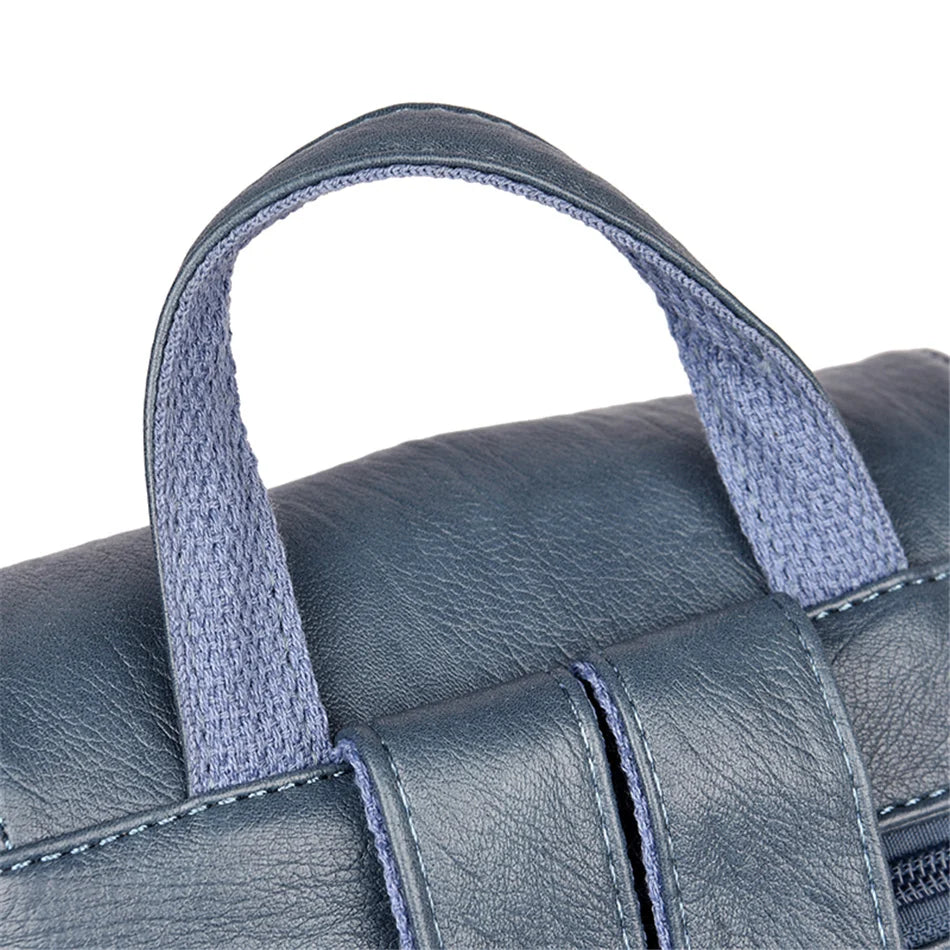 Women's Vintage PU Leather Backpack
