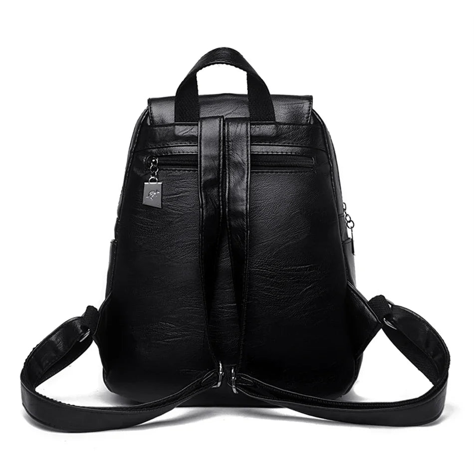 Women's Vintage PU Leather Backpack
