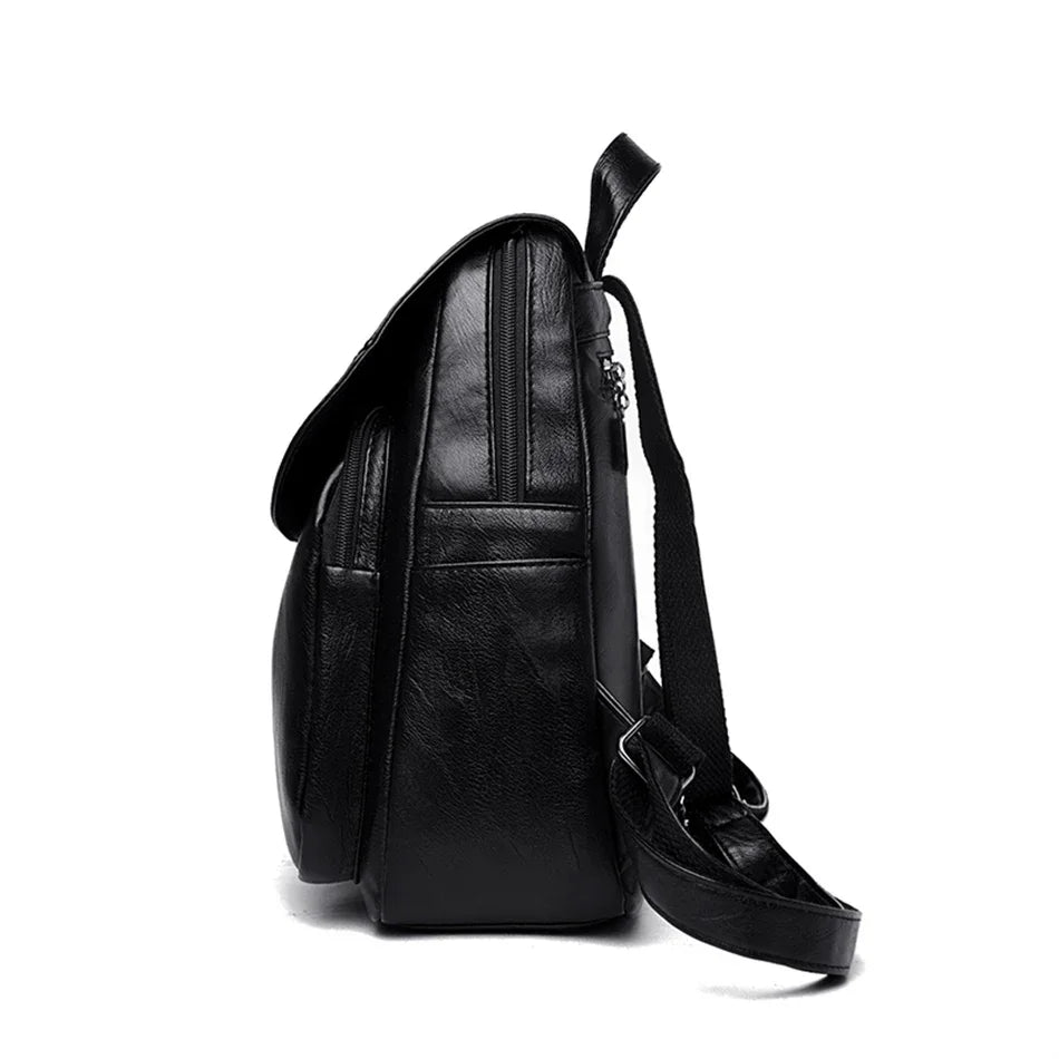 Women's Vintage PU Leather Backpack